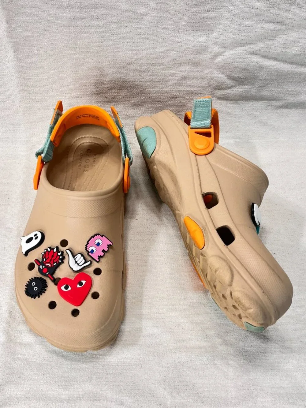 Crocs Classic All-Terrain Clogs Chai/Multi Size 8M 10W Tan Orange Blue ATC